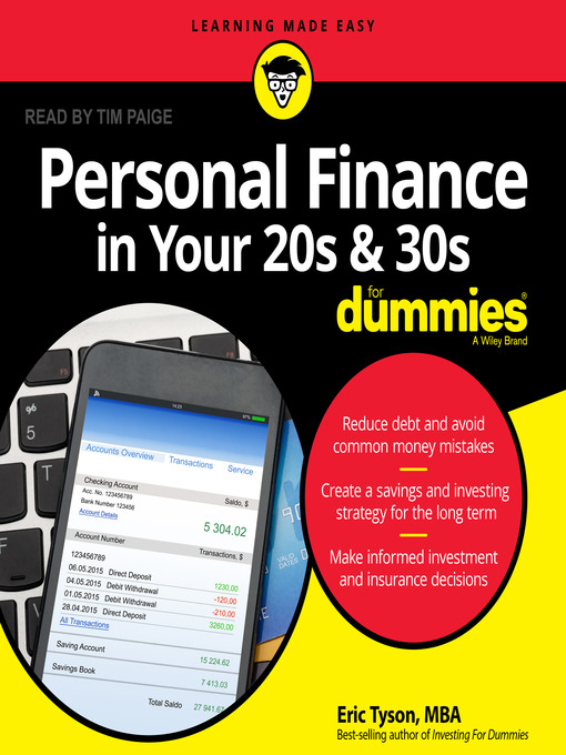 Title details for Personal Finance in Your 20s and 30s for Dummies by Eric Tyson, MBA - Available